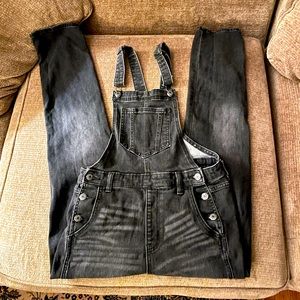 Old Navy Greyish black denim overalls